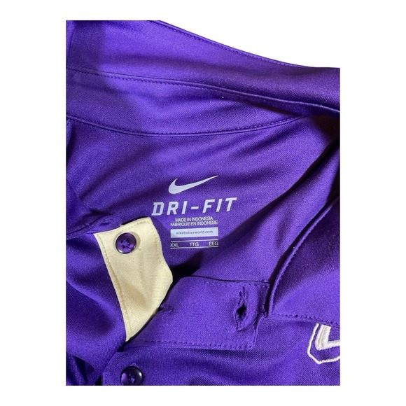 Nike Dri-FIT UNA Lions Basketball Polo Shirt‎ Men's XXL Purple Cream 473542-548 - Picture 5 of 9